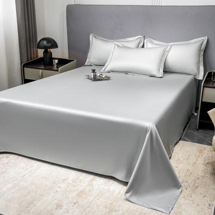 91家纺网 家纺一手货源 找家纺 品乐 2023新款100支长绒棉床单 魅力灰