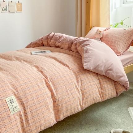 91家纺网 家纺一手货源 找家纺 恋人优选2023新款AB版全棉水洗棉大学生三件套纯棉宿舍四件套