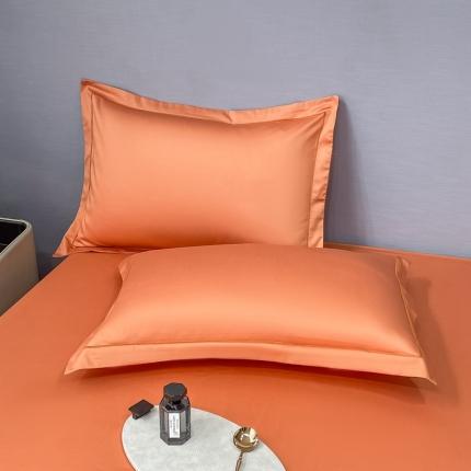 91家纺网 家纺一手货源 找家纺 品乐 2023新款100s长绒棉枕套48*74爱马仕橙