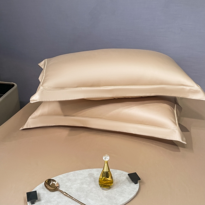 91家纺网 家纺一手货源 找家纺 品乐 2023新款100s长绒棉枕套48*74宝莉咖