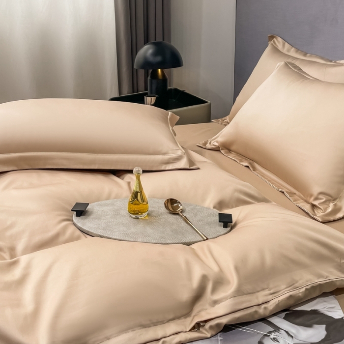 91家纺网 家纺一手货源 找家纺 品乐 2023新款100s长绒棉枕套48*74宝莉咖