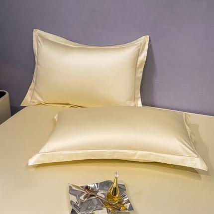 91家纺网 家纺一手货源 找家纺 品乐 2023新款100s长绒棉枕套48*74象牙黄