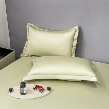 91家纺网 家纺一手货源 找家纺 品乐 2023新款100s长绒棉枕套48*74卓豆绿