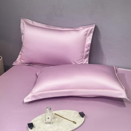 91家纺网 家纺一手货源 找家纺 品乐 2023新款100s长绒棉枕套48*74香氛紫