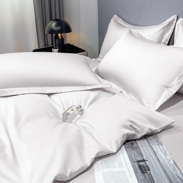 91家纺网 家纺一手货源 找家纺 品乐 2023新款100s长绒棉枕套48*74月光白