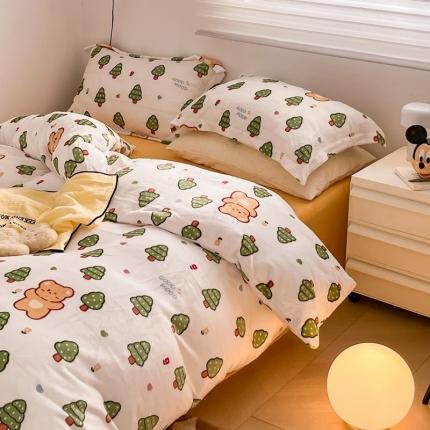 91家纺网 家纺一手货源 找家纺 （总）顾里 2022新款ins少女保暖牛奶绒套件 场景一