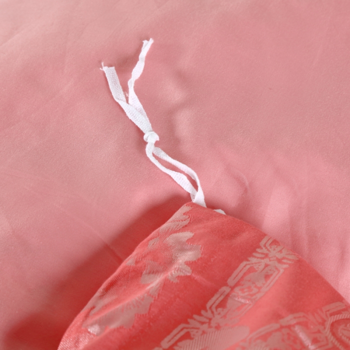 91家纺网 家纺一手货源 找家纺 OL家纺 新款色织欧式丝加棉大提花床裙夹棉四面围布四件套 花开富贵-橡皮红