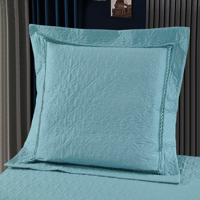 91家纺网 家纺一手货源 找家纺 OL家纺 新款色织欧式丝加棉大提花床裙夹棉四面围布四件套 克里斯娜-繁星兰