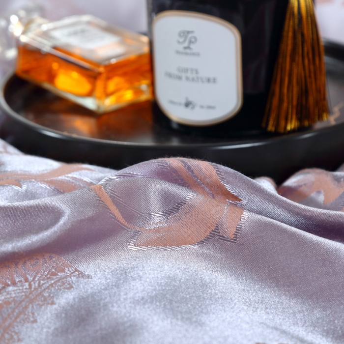 91家纺网 家纺一手货源 找家纺 OL家纺 新款色织欧式丝加棉大提花床裙夹棉四面围布四件套 克里斯娜-金灰