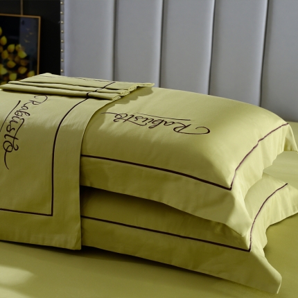 91家纺网 家纺一手货源 找家纺 80支埃及长绒棉时尚绣枕套四件套全棉单件枕套