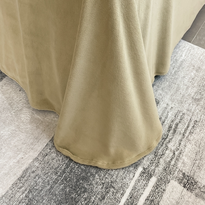 91家纺网 家纺一手货源 找家纺 秀色新品加厚兔毛牛奶绒双面法兰绒撸猫感四件套-克洛伊 嫩绿+木果色