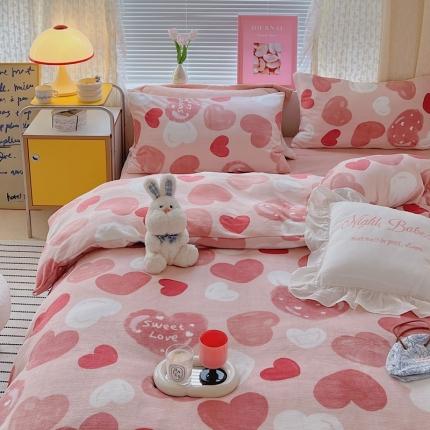 91家纺网 家纺一手货源 找家纺 （总）顾里 2022新款ins少女保暖牛奶绒套件 场景二