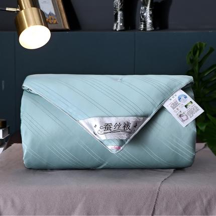 91家纺网 家纺一手货源 找家纺 金同成2025新款纯棉手工蚕丝被高密子母被直播夏被春秋冬被 绿色