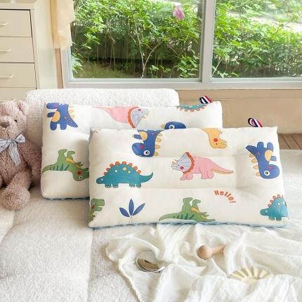 宝晶枕芯 新款全棉儿童安抚豆豆枕儿童枕头幼儿园枕芯 小恐龙