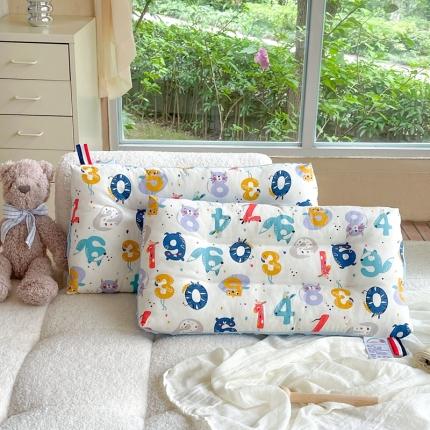 宝晶枕芯 新款全棉儿童安抚豆豆枕儿童枕头幼儿园枕芯 字母