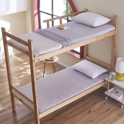 91家纺网 家纺一手货源 找家纺 爱港家纺  2023新款牛奶绒三件套宿舍床垫套床笠套 肌理纹灰