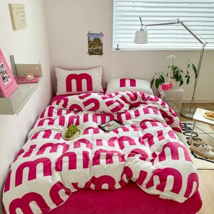 91家纺网 家纺一手货源 找家纺 （总）柚子 2022新款现代空间牛奶绒四件套