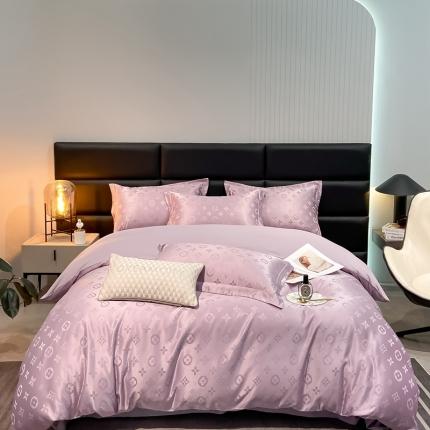 91家纺网 家纺一手货源 找家纺 （总）遇见家居生活馆 2023新款水洗贡缎提花四件套-柏林