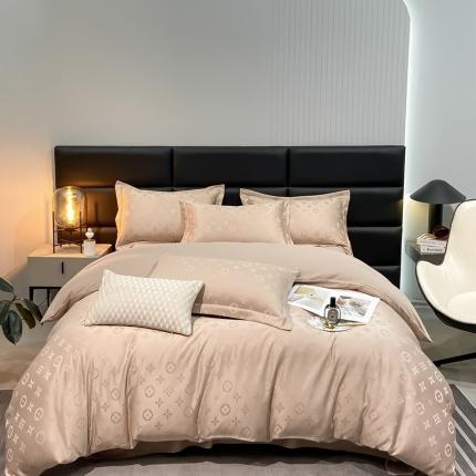 91家纺网 家纺一手货源 找家纺 （总）遇见家居生活馆 2023新款水洗贡缎提花四件套-柏林