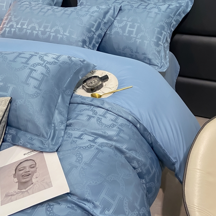 91家纺网 家纺一手货源 找家纺 （总）遇见家居生活馆 2023新款水洗贡缎提花四件套-柏林