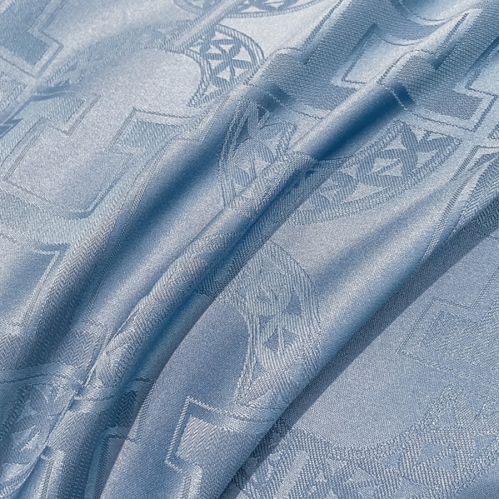 91家纺网 家纺一手货源 找家纺 遇见家居生活馆 2023新款水洗贡缎提花四件套 柏林-宾利蓝