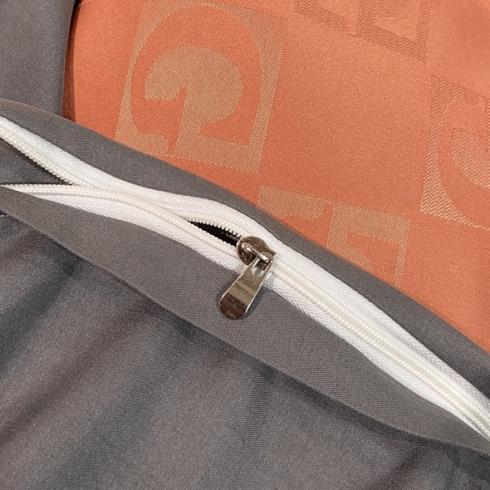 91家纺网 家纺一手货源 找家纺 遇见家居生活馆 2023新款水洗贡缎提花四件套 柏林-焦糖