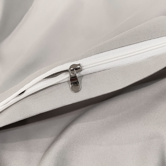 91家纺网 家纺一手货源 找家纺 遇见家居生活馆 2023新款水洗贡缎提花四件套 柏林-浅灰