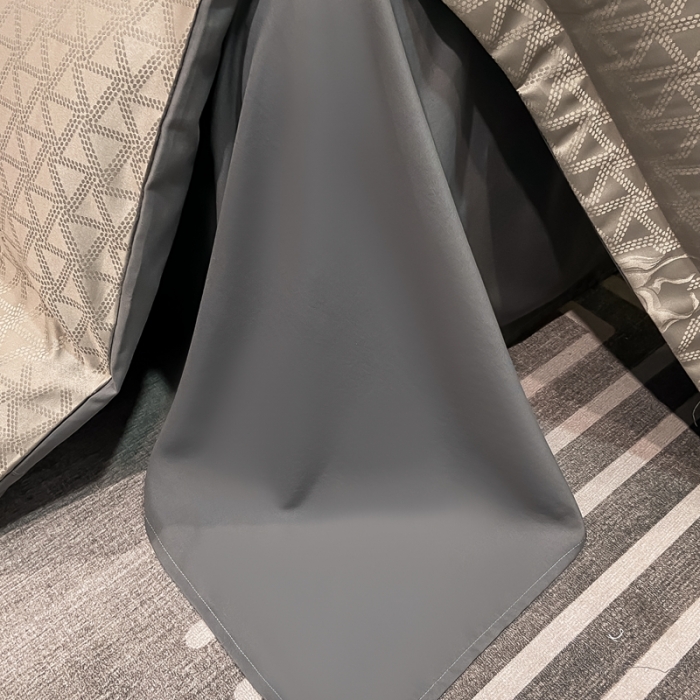 91家纺网 家纺一手货源 找家纺 遇见家居生活馆 2023新款水洗贡缎提花四件套 柏林-深灰