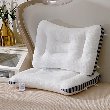 轻奢SPA按摩枕芯 针织棉柔软透气健康枕头 护颈可水洗