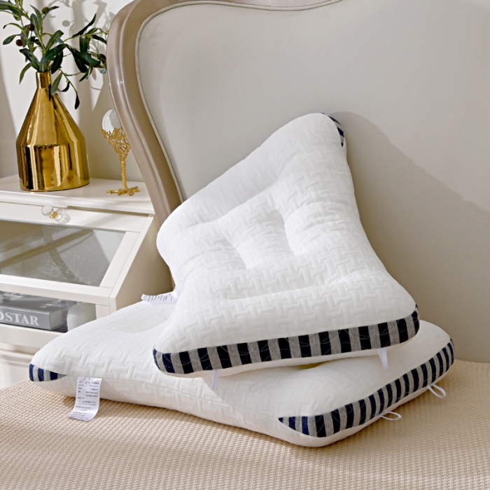 91家纺网 家纺一手货源 找家纺 轻奢SPA按摩枕芯 针织棉柔软透气健康枕头 护颈可水洗