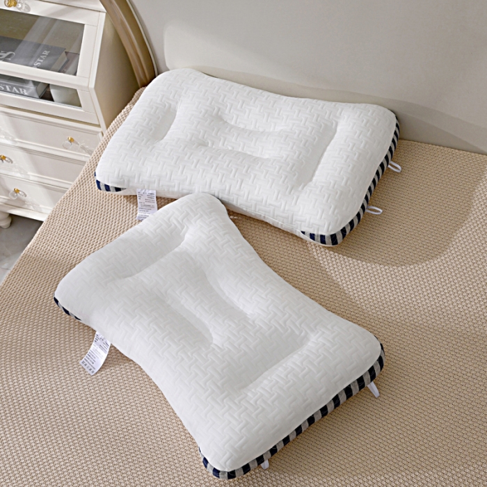 91家纺网 家纺一手货源 找家纺 轻奢SPA按摩枕芯 针织棉柔软透气健康枕头 护颈可水洗