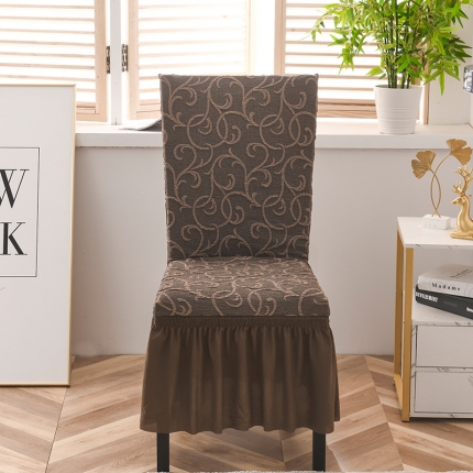 91家纺网 家纺一手货源 找家纺 （总）共鸣 2022新款高奢浮雕提花系列椅套-裙摆款