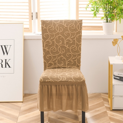 91家纺网 家纺一手货源 找家纺 （总）共鸣 2022新款高奢浮雕提花系列椅套-裙摆款