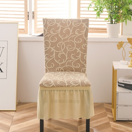 91家纺网 家纺一手货源 找家纺 （总）共鸣 2022新款高奢浮雕提花系列椅套-裙摆款