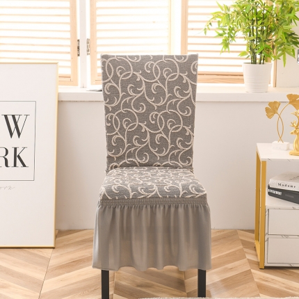 91家纺网 家纺一手货源 找家纺 （总）共鸣 2022新款高奢浮雕提花系列椅套-裙摆款