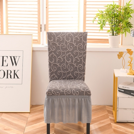 91家纺网 家纺一手货源 找家纺 （总）共鸣 2022新款高奢浮雕提花系列椅套-裙摆款