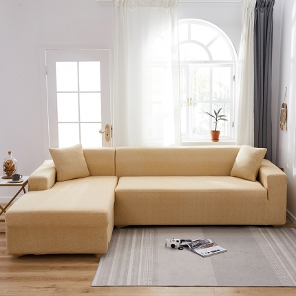 91家纺网 家纺一手货源 找家纺 （总）共鸣 2022新款牛奶丝纯色肌理系列组合沙发套