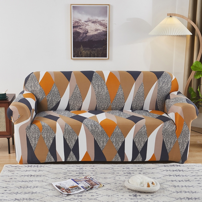 91家纺网 家纺一手货源 找家纺 （总）共鸣 2022新款牛奶丝印花系列双人沙发套