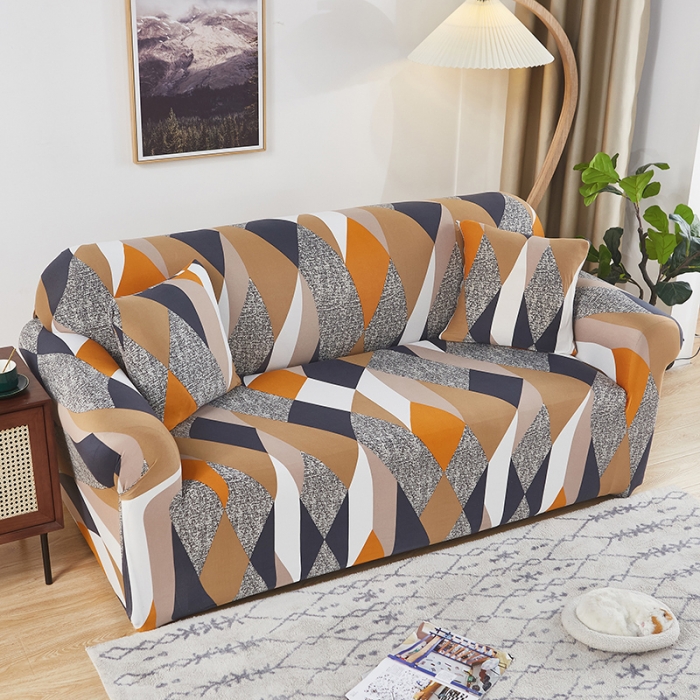 91家纺网 家纺一手货源 找家纺 （总）共鸣 2022新款牛奶丝印花系列双人沙发套