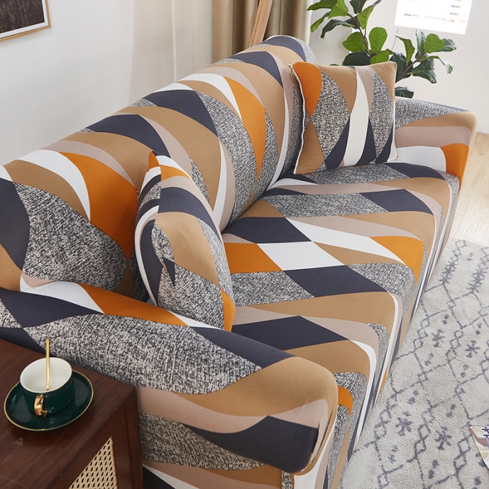 91家纺网 家纺一手货源 找家纺 （总）共鸣 2022新款牛奶丝印花系列双人沙发套