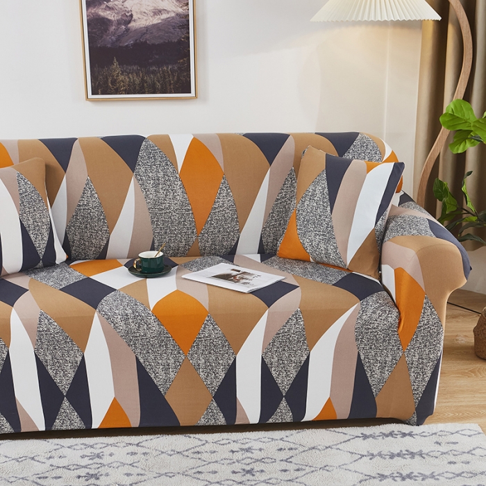 91家纺网 家纺一手货源 找家纺 （总）共鸣 2022新款牛奶丝印花系列双人沙发套