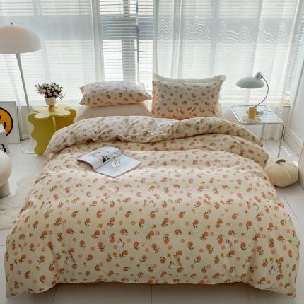 91家纺网 家纺一手货源 找家纺 珺柔 2022新款13070全棉四件套 莫奈花园