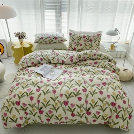 91家纺网 家纺一手货源 找家纺 珺柔 2022新款13070全棉四件套 郁金香