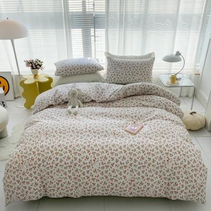 珺柔 2022新款13070全棉四件套 玫瑰兔