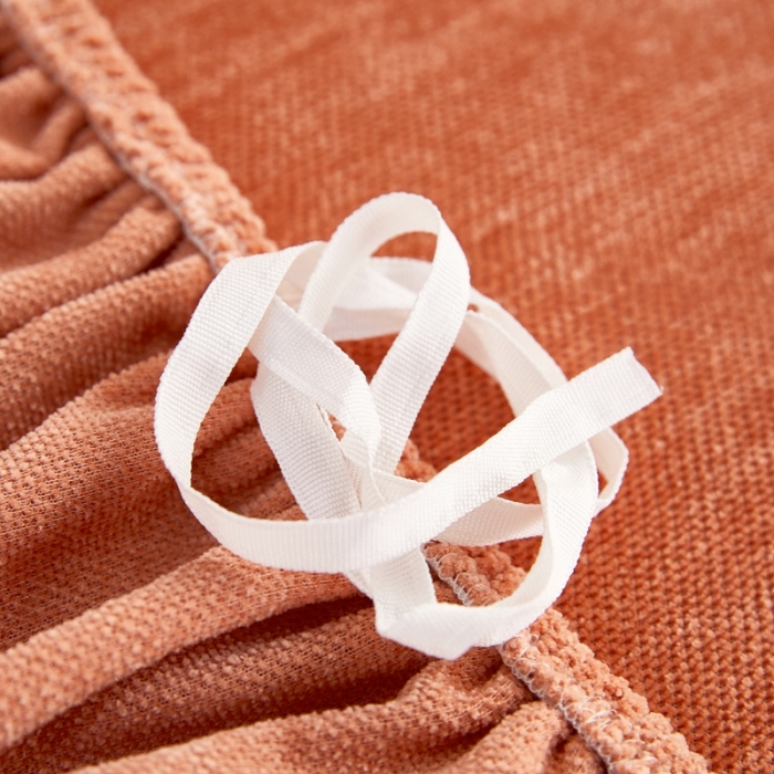 91家纺网 家纺一手货源 找家纺 逐日 2023新款加厚雪尼尔纯色沙发笠 雪尼尔-高级橙