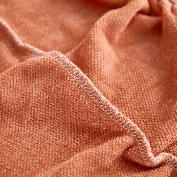 91家纺网 家纺一手货源 找家纺 逐日 2023新款加厚雪尼尔纯色沙发笠 雪尼尔-高级橙