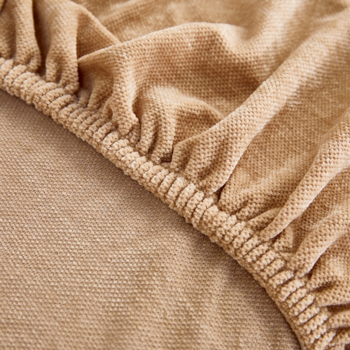 91家纺网 家纺一手货源 找家纺 逐日 2023新款加厚雪尼尔纯色沙发笠 雪尼尔-卡其色