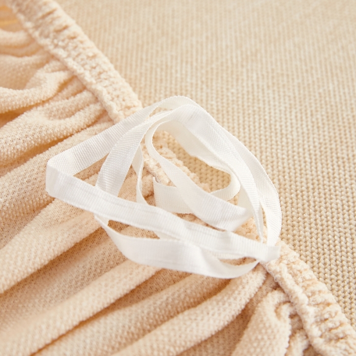 91家纺网 家纺一手货源 找家纺 逐日 2023新款加厚雪尼尔纯色沙发笠 雪尼尔-米黄色