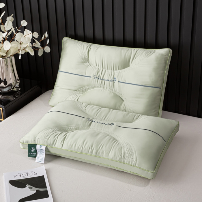 91家纺网 家纺一手货源 找家纺 （总）荣运枕业 2022新款天丝艾草助眠枕头保健枕芯