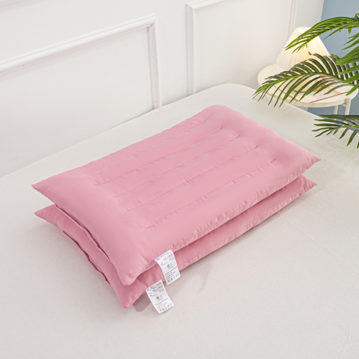 91家纺网 家纺一手货源 找家纺 荣运枕业 2022新款保健枕头颈椎枕芯低枕5cm 粉色